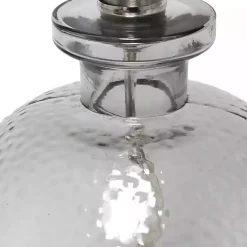 Kirklands Home Table Lamps|Smokey Hammered Glass Shade Table Lamp Gray