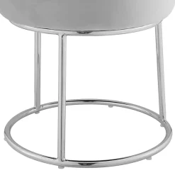 Kirklands Home Benches & Ottomans|Smokey Velvet Vanity Stool Gray