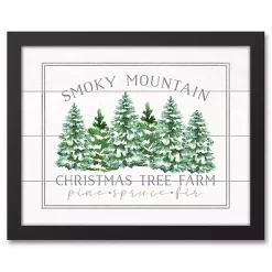 Hot Smoky Mountain Christmas Tree Farm Framed Plaque Christmas Art & Wall Decor