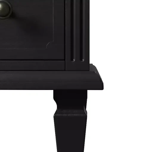 Kirklands Home Nightstands|Smooth 2-Drawer Wood Nightstand Black
