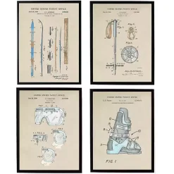 Kirklands Home Framed Art|Snow Skiing Patents Framed Art Prints Multi