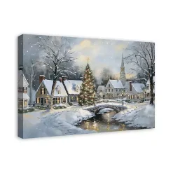 New Snow Winter Village Canvas Art Print Christmas Art & Wall Decor