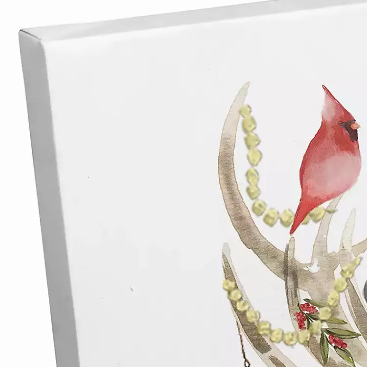 Hot Snowy Christmas Deer Canvas Art Print Christmas Art & Wall Decor