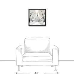 Hot Snowy Church Framed Canvas Art Print Christmas Art & Wall Decor