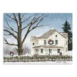 Clearance Snowy Grandma's House Canvas Art Print, 32x24 in. Christmas Art & Wall Decor