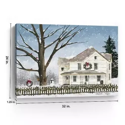 Clearance Snowy Grandma's House Canvas Art Print, 32x24 in. Christmas Art & Wall Decor