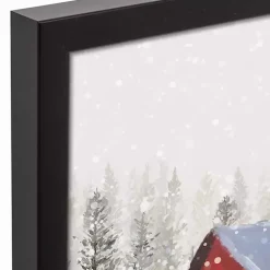 Clearance Snowy Stables Framed Canvas Art Print Christmas Art & Wall Decor