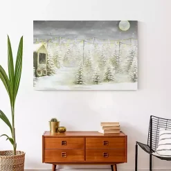 Hot Snowy Tree Farm Canvas Art Print Christmas Art & Wall Decor