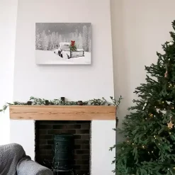 Hot Snowy Truck Canvas Art Print Christmas Art & Wall Decor