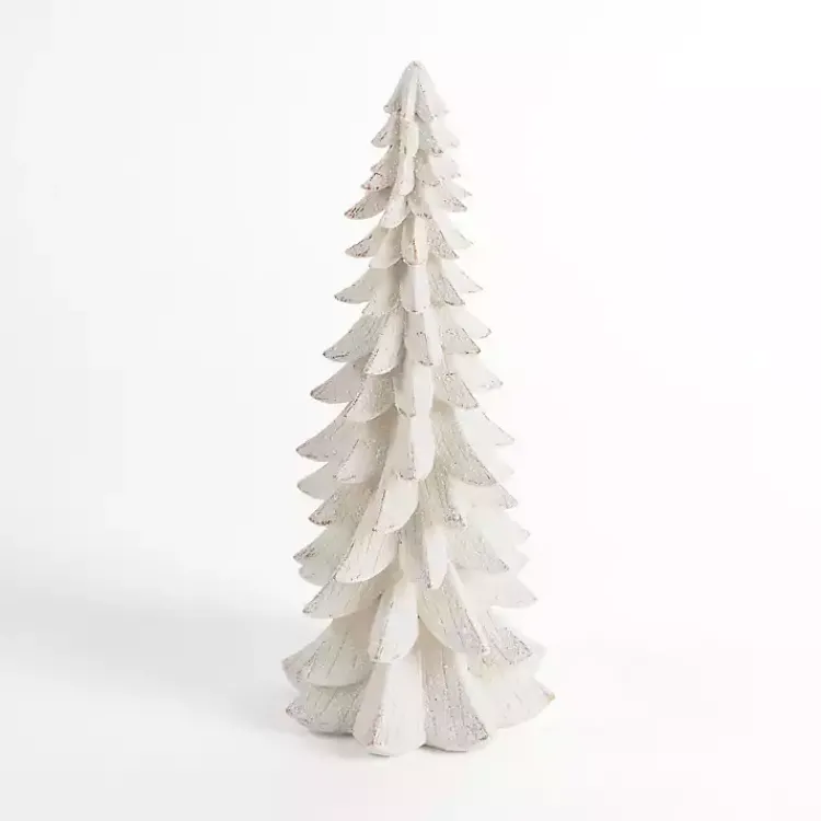 Clearance Snowy Tiered Christmas Tree, 18 in. Christmas Decorations