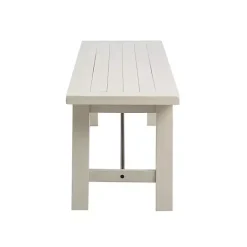 Kirklands Home Dining Chairs|Sofia Wooden Dining Bench with Metal Bars White