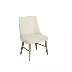 Kirklands Home Dining Chairs|Soft Alabaster Upholstered Dining Chairs, Set of 2 White