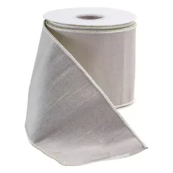 Online Soft Beige Shimmer 10 yard Christmas Ribbon Christmas Decorations