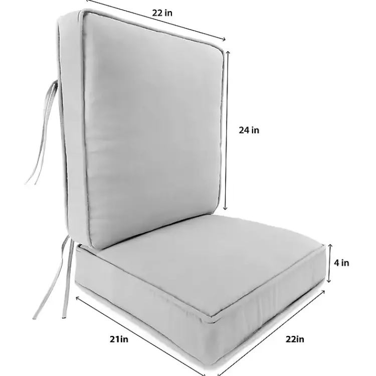 Kirklands Home Outdoor Cushions & Pillows|Solid Beige Outdoor Deep Seat Cushion Tan