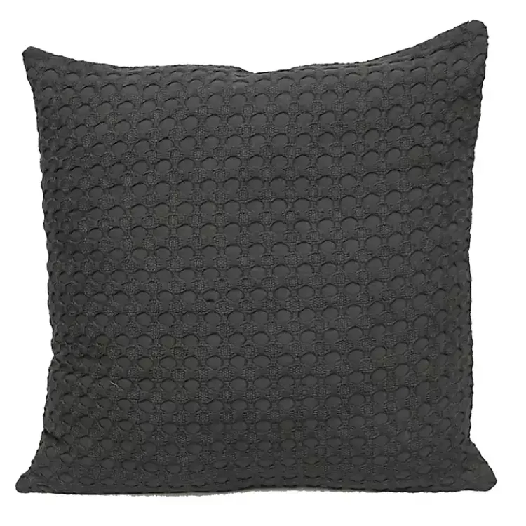 Hot Solid Charcoal Textured Pillow Pillows
