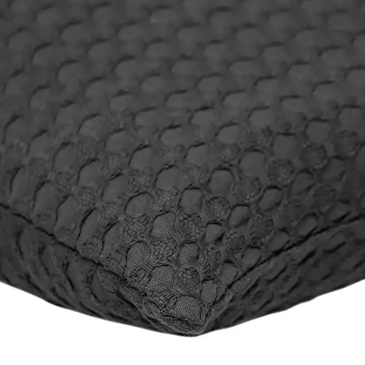 Hot Solid Charcoal Textured Pillow Pillows