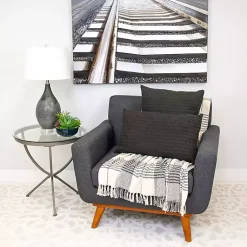 Hot Solid Charcoal Textured Pillow Pillows