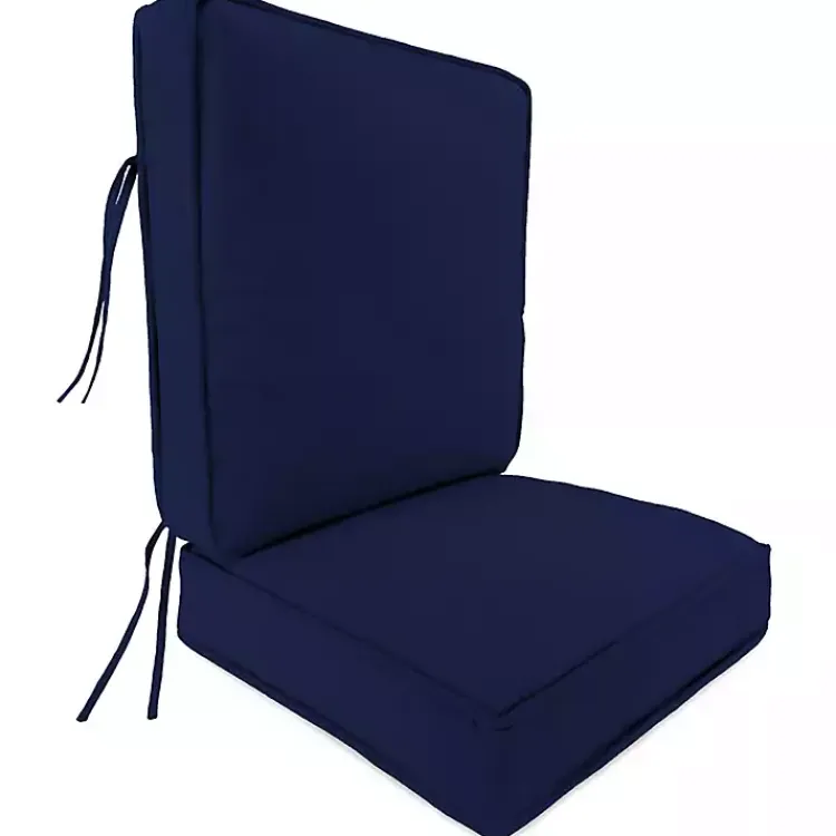 Kirklands Home Outdoor Cushions & Pillows|Solid Navy Outdoor Deep Seat Cushion Blue