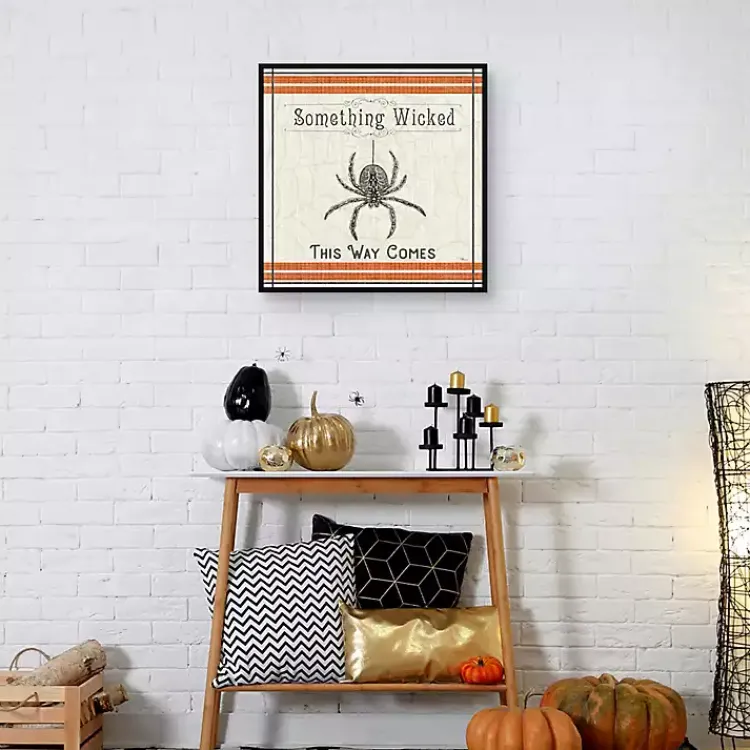 Online Something Wicked Spider Halloween Wall Plaque Halloween