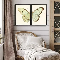 Kirklands Home Framed Art|Spa Butterfly Framed Art Prints, Set of 2 Multi