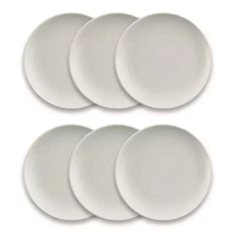 Kirklands Home Dinnerware|Speckled Beige Wheat Dinner Plates, Set of 6 Ivory
