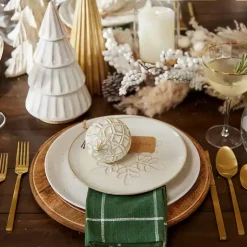 Kirklands Home Dinnerware|Speckled Cream Simple Things Dinner Plate Ivory