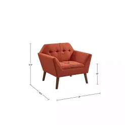 Kirklands Home Accent Chairs|Spice Button Tufted Accent Chair Red