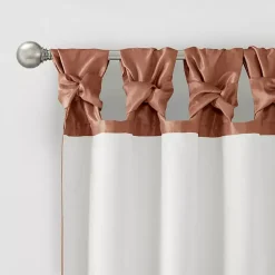 Kirklands Home Curtains & Drapes|Spice Twist Top Curtain Panel, 84 in. Orange