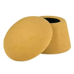 Kirklands Home Benches & Ottomans|Spice Boucle Mushroom Storage Ottoman Yellow