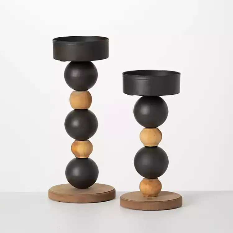 Best Spiked Sphere 2-pc. Pillar Candle Holder Set Candle Holders