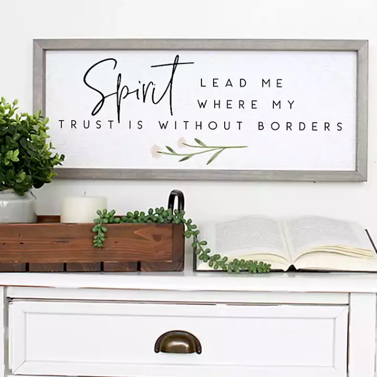 Kirklands Home Wall Quotes & Signs|Spirit Lead Me Framed Wall Plaque