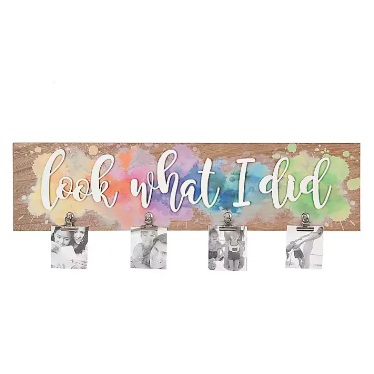 Kirklands Home Wall Quotes & Signs|Splattered Look What I Did Plaque with Clips Multi