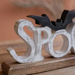 Online Spooky Bat Wooden Halloween Table Decoration Halloween