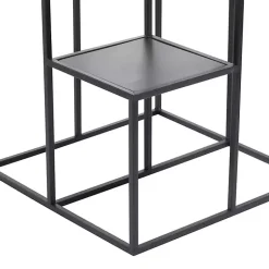 Kirklands Home Planters|Square Iron Frame 4-Tier Plant Stand Black