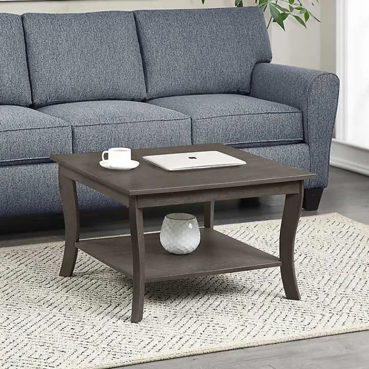 Kirklands Home Coffee Tables|Square wash Curved Legs Coffee Table Gray