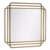 Kirklands Home Decorative Mirrors|Square Shayan Bronze Metal Wall Mirror