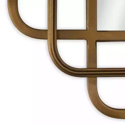 Kirklands Home Decorative Mirrors|Square Shayan Bronze Metal Wall Mirror