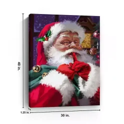 New Ssshhh Santa Canvas Art Print Christmas Art & Wall Decor
