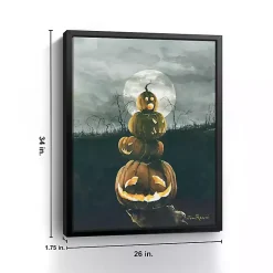 New Stacked Jack O'Lanterns Giclee Canvas Art Print Halloween