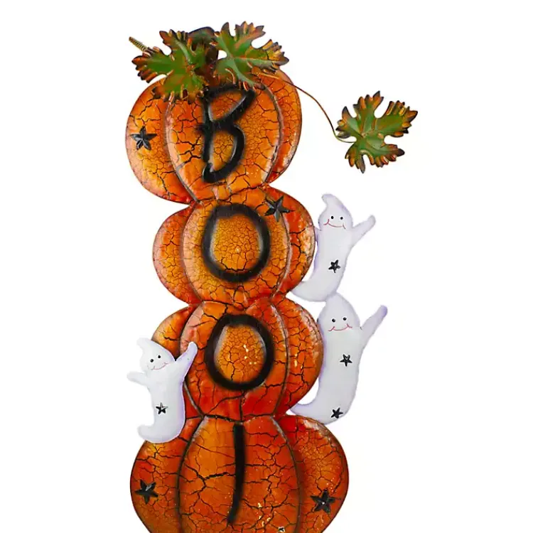 Sale Stacked Pumpkins Boo Outdoor Halloween Decoration Halloween