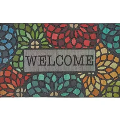 Kirklands Home Doormats|Stained Glass Florets Doormat Multi