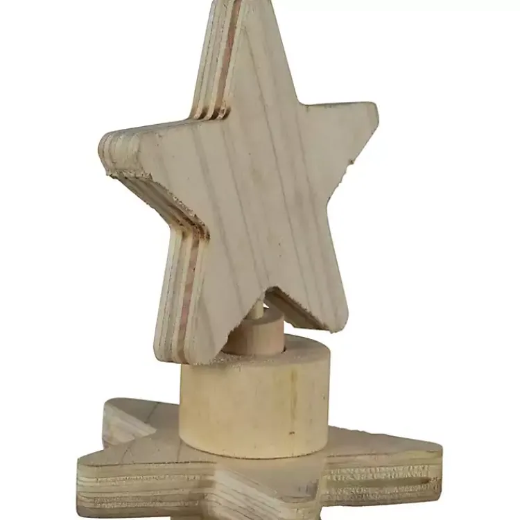 Hot Star Cutout Wooden Tabletop Christmas Tree, 16 in. Christmas Decorations