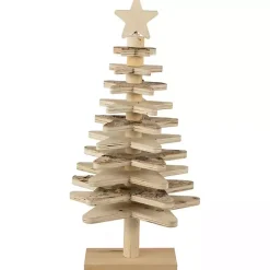 New Star Cutout Wooden Tabletop Christmas Tree, 20 in. Christmas Decorations