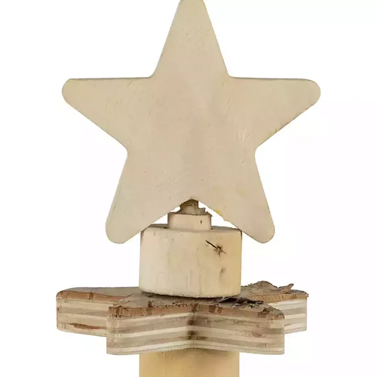 New Star Cutout Wooden Tabletop Christmas Tree, 20 in. Christmas Decorations