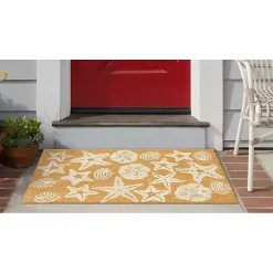 Kirklands Home Doormats|Starfish and Sand Dollars Coir Doormat