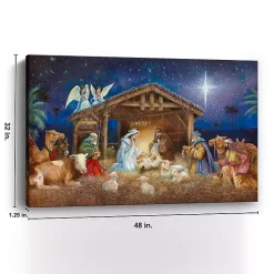 Hot Starry Nativity Christmas Giclee Canvas Art Print Christmas Art & Wall Decor