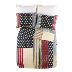 Kirklands Home Quilts|Stars and Striped Patch 2-pc. Twin Quilt Set