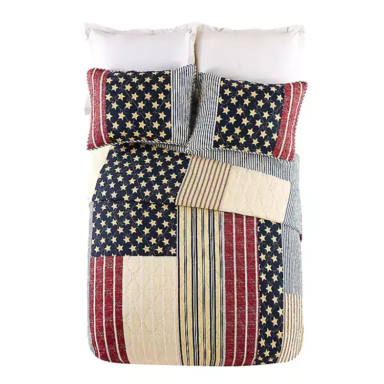 Kirklands Home Quilts|Stars and Striped Patch 2-pc. Twin Quilt Set