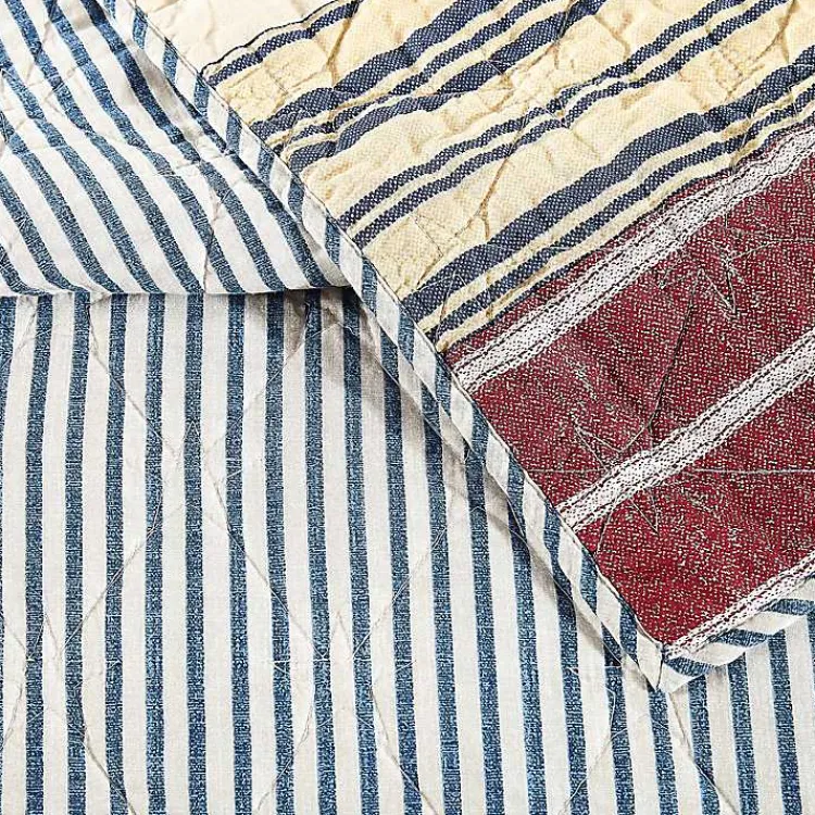 Kirklands Home Quilts|Stars and Striped Patch 2-pc. Twin Quilt Set
