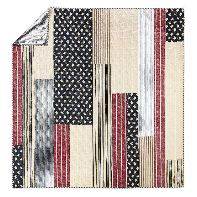 Kirklands Home Quilts|Stars and Striped Patch 2-pc. Twin Quilt Set